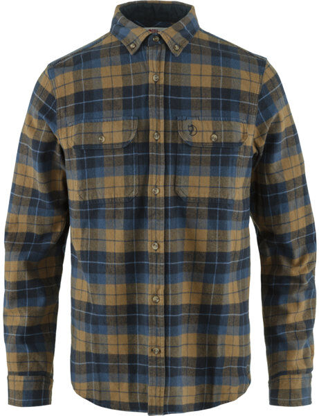 Fjällräven Singi Heavy Flannel - camicia maniche lunghe - uomo Blue/Brown L