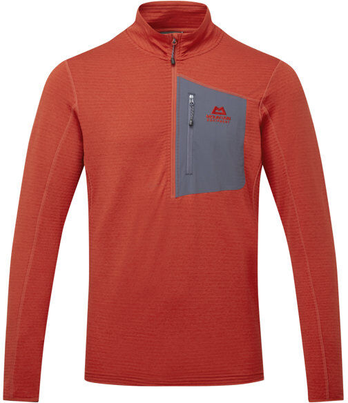 Mountain Equipment Lumiko Zip T - felpa in pile - uomo Red/Grey M