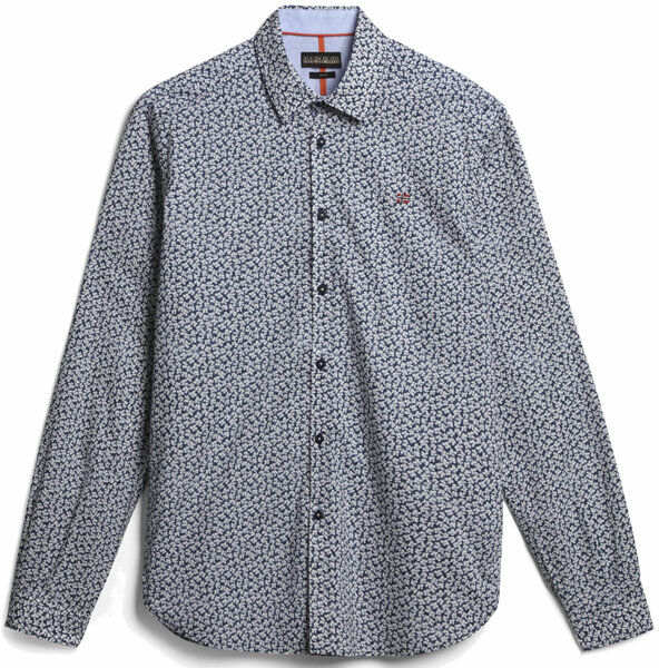 Napapijri Courma 1 Flowers M - camicia maniche lunghe - uomo White/Blue 3XL