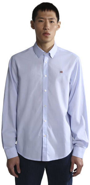 Napapijri Graie - camicia maniche lunghe - uomo Light Blue 3XL