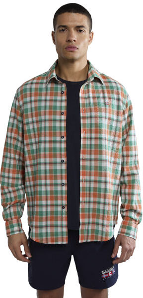 Napapijri G-Tulita - camicia a maniche lunghe - uomo Green/Orange S