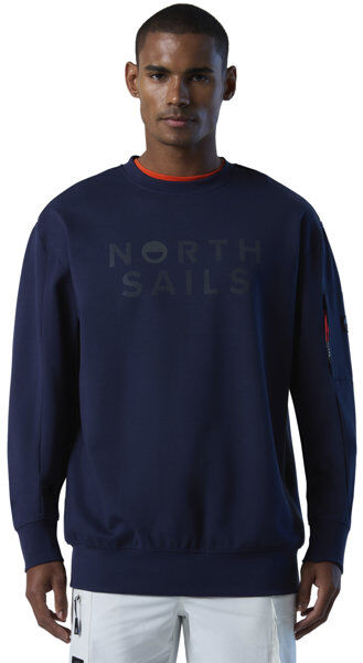 North Sails Crewneck W/Logo - felpa - uomo Dark Blue L