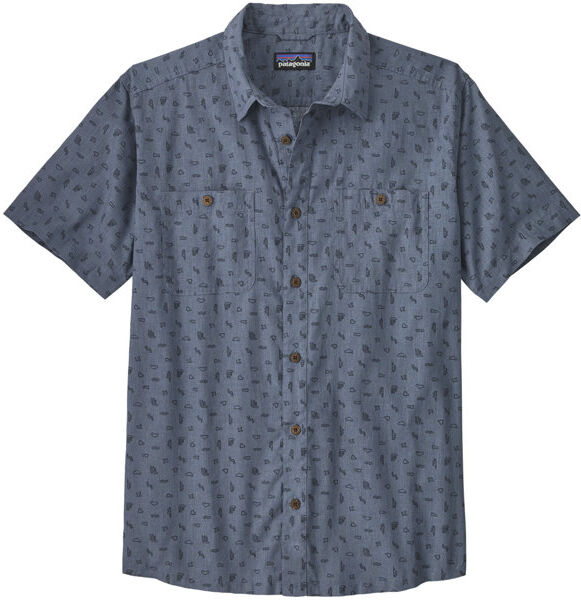 Patagonia Back Step - camicia a maniche corte - uomo Blue/Dark Blue S