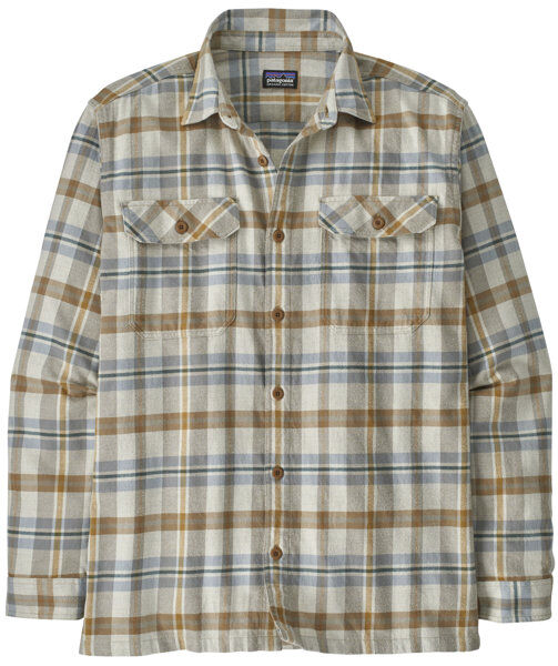 Patagonia Organic Cotton Midweight Fjord Flannel - camicia maniche lunghe - uomo Light Brown/Brown S