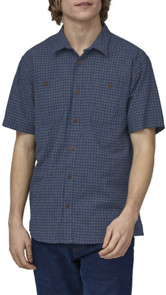 Patagonia Back Step - camicia a maniche corte - uomo Dark Blue/Brown S