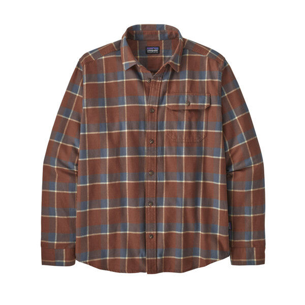 Patagonia Ms L/S LW Fjord Flannel - camicia maniche lunghe - uomo Red/Blue/White L