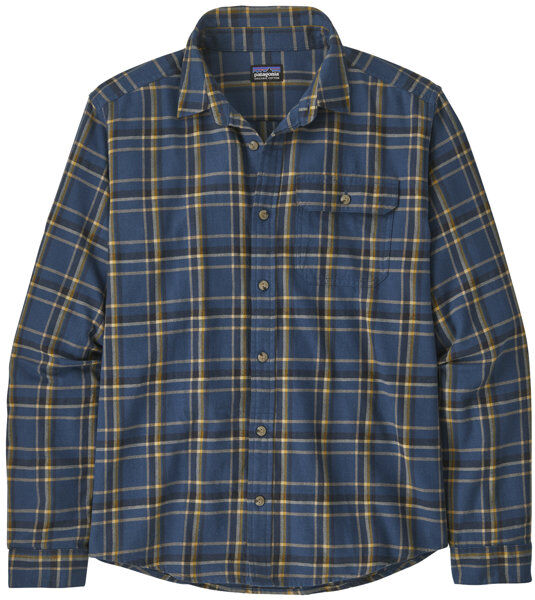 Patagonia Ms L/S LW Fjord Flannel - camicia maniche lunghe - uomo Blue/Yellow S