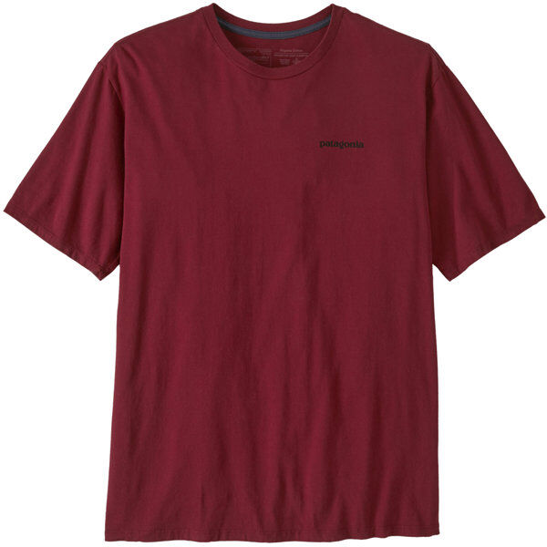 Patagonia P-6 Mission Regenerative Organic Pilot Cotton - T-shirt - uomo Dark Red/Black S