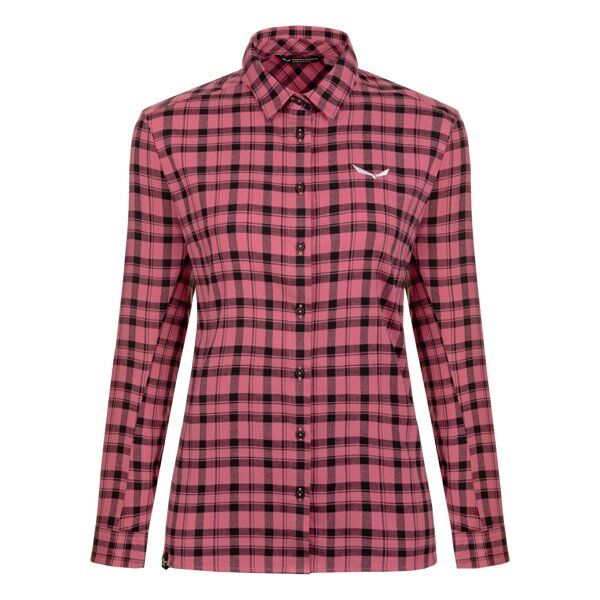 Salewa Fanes Flannel 5PL W L/S – camicia maniche lunghe – donne Red I40 D34