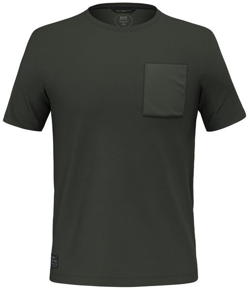 Salewa Fanes Secret Art Merino M - T-shirt - uomo Dark Green 48