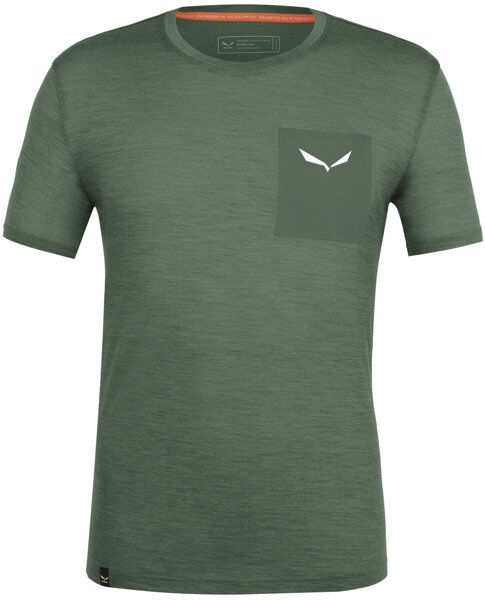 Salewa Pure Logo Pocket Am - T-shirt trekking - uomo Green/White 52