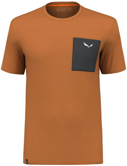 Salewa Pure Logo Pocket Am - T-shirt trekking - uomo Orange/Black 54