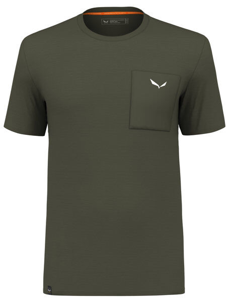 Salewa Pure Logo Pocket Am - T-shirt trekking - uomo Dark Green 52