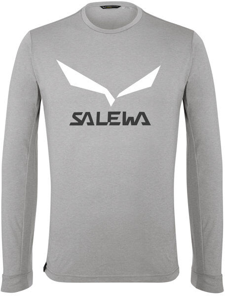 Salewa Solidlogo Dry - maglia a maniche lunghe - uomo Light Grey/White 54