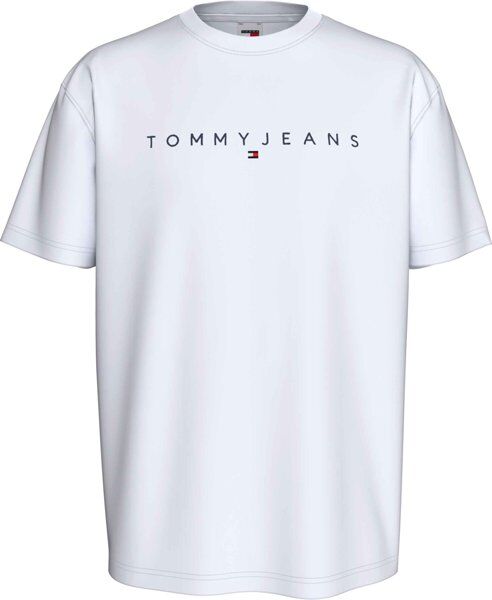 Tommy Jeans TJM Linear Logo - T-Shirt - uomo White L
