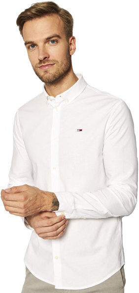 Tommy Jeans Tjm Slim Stretch - camicia maniche lunghe - uomo White XL