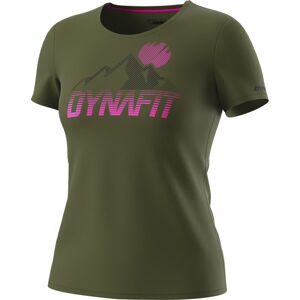 Dynafit Transalper Graphic S/S - T-shirt - donna Dark Green/Pink/Black L