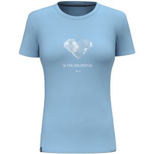 Salewa Pure Heart Dry W - T-shirt - donna Light Blue/White I38 D32