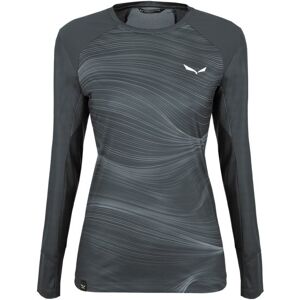 Salewa Seceda Dry W L/S - maglia maniche lunghe - donna Black/Light Grey I44 D38