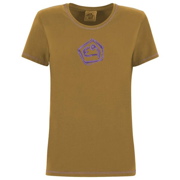 e9 star w - t-shirt - donna light brown xs