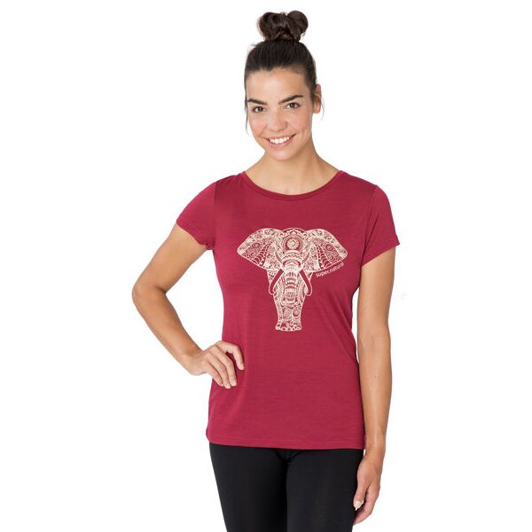 super.natural w yoga power elephant - t-shirt - donna red l