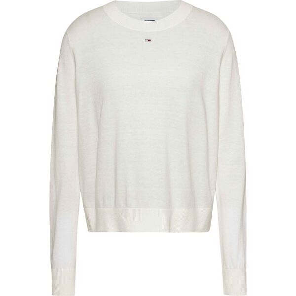 tommy jeans essential - maglione - donna white s