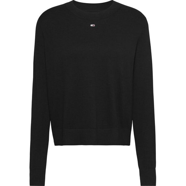 tommy jeans essential - maglione - donna black xs