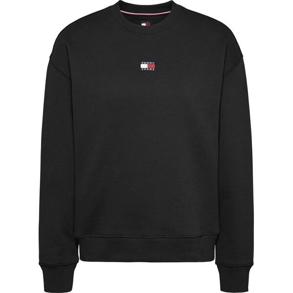 tommy jeans tjw bxy badge - maglione - donna black m
