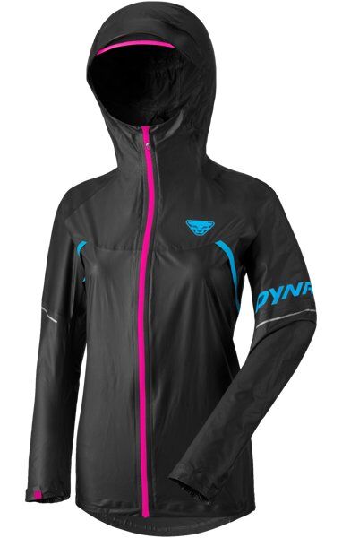 dynafit ultra gtx shakedry 150 - giacca in gore-tex trail running - donna - black/pink/blue
