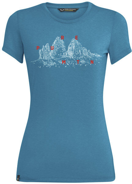 Salewa Graphic Dri-Rel - T-shirt - donna Light Blue/White/Red I52 D46