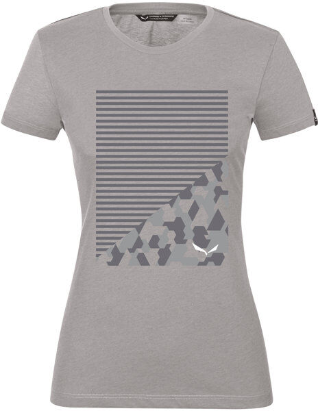 Salewa W Graphic 2 S/S - T-shirt - donna Grey/Dark Grey/White I46 D40