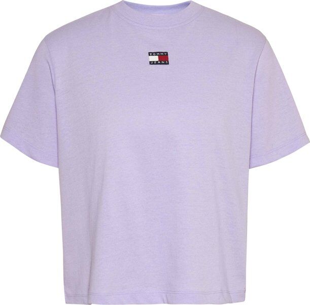Tommy Jeans Badge W - T-shirt - donna Light Purple XS