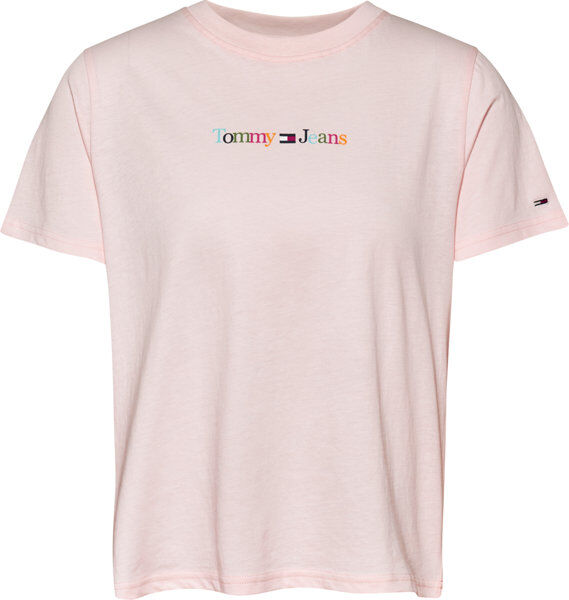 Tommy Jeans Serif Linear - T-shirt - donna Pink XS
