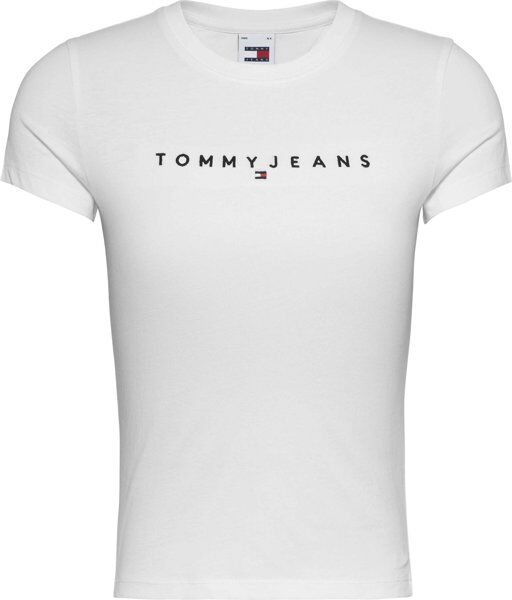 Tommy Jeans Slim Linear W - T-shirt - donna White XS