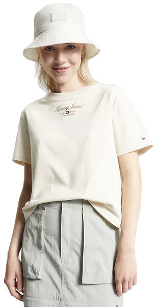 Tommy Jeans Tjw Classic Essential Logo - T-shirt - donna Light Beige S