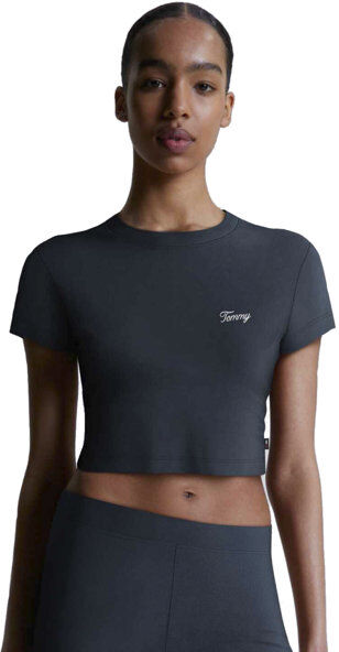 Tommy Jeans Tjw Crop Script - T-shirt - donna Dark Blue M