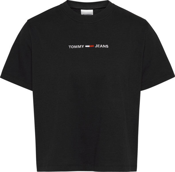 Tommy Jeans Linear Logo - T-shirt - donna Black L