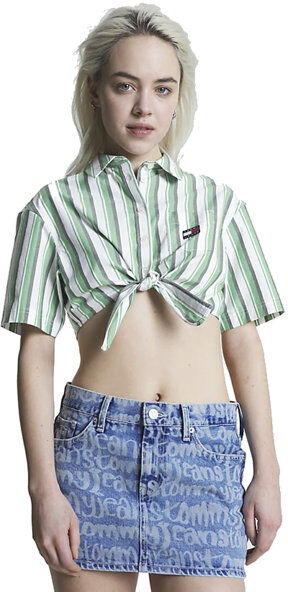 Tommy Jeans Ultra Crop - camicia a maniche corte - donna Green XS