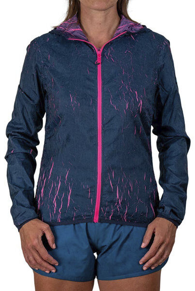 Tee Lava W - giacca con cappuccio trail running - donna Blue/Fucsia XS