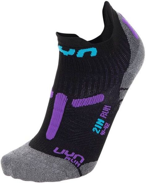 Uyn Lady Run 2In Socks - calzini corti - donna Black/Grey/Violet 35/36