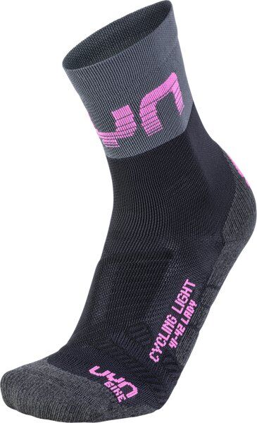 Uyn Lady Cycling Light - calzini ciclismo - donna Black/Grey/Rose 35/36