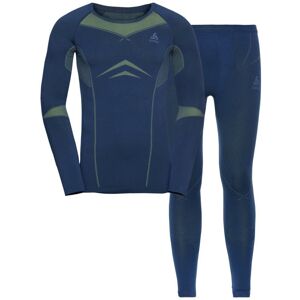 Odlo Winter Specials Performance Evolution Warm - set intimo - uomo Blue/Green S