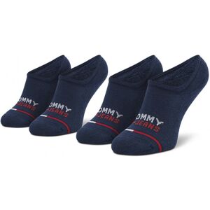 Tommy Jeans TH Uni No Show High Cut 2P - calzini corti - uomo Dark Blue 39/42