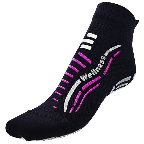 r-evenge wellness classic - calzini corti - uomo black/pink/white s