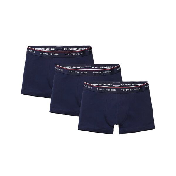 tommy hilfiger trunk 3 pairs - boxer - uomo blue l