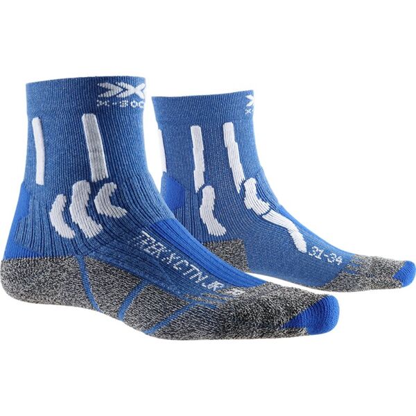 x-socks trek x ctn jr - calzini trekking - bambini blue/white 27/30