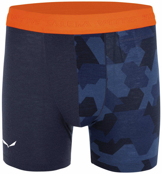 salewa cristallo warm amr - boxer - uomo dark blue/orange 50