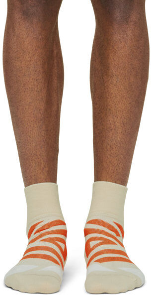 On Performance Mid Sock M - calzini running - uomo Beige/Orange L (EU 44-45)