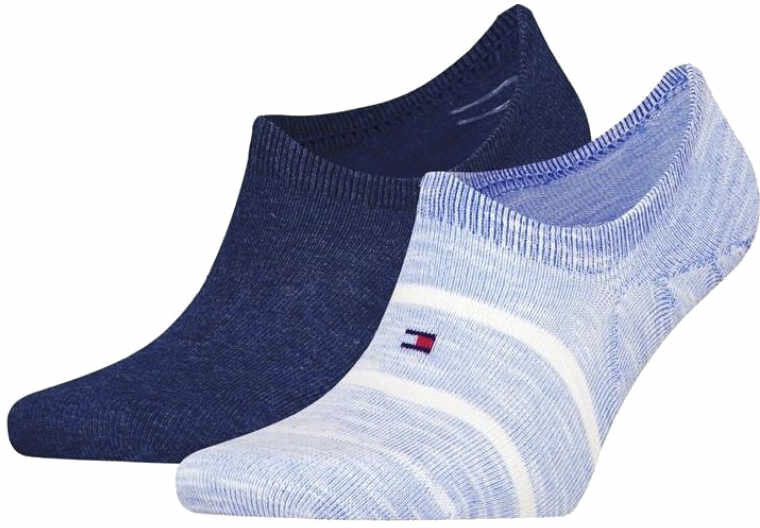 Tommy Hilfiger Footie 2P M - calzini corti - uomo Blue/Light Blue 43/46