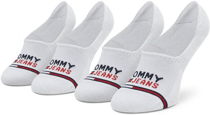 Tommy Jeans TH Uni Tj No Show Mid Cut 2P - calzini corti - uomo White 43/46